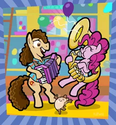 Size: 1000x1083 | Tagged: accordion, artist:shuffle001, balloon, derpibooru import, hamster, harvey the wonder hamster, hilarious in hindsight, musical instrument, pinkie pie, ponified, safe, tuba, weird al yankovic
