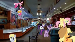 Size: 900x506 | Tagged: safe, artist:mr-kennedy92, derpibooru import, applejack, derpy hooves, fluttershy, pinkie pie, rainbow dash, rarity, twilight sparkle, pegasus, pony, female, gold and silver pawn shop, irl, las vegas, mane six, mare, pawn shop, pawn stars, photo, ponies in real life