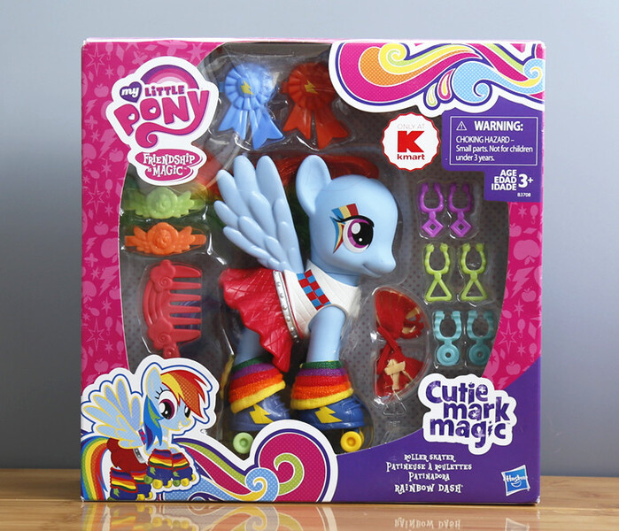 Size: 750x644 | Tagged: clothes, cutie mark magic, derpibooru import, fashion style, kmart, official, rainbow dash, rainbow dash always dresses in style, roller skates, safe, skirt, solo, toy