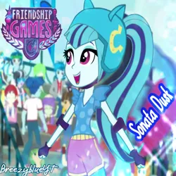 Size: 1000x1000 | Tagged: safe, artist:breezyblueyt, derpibooru import, edit, edited screencap, screencap, captain planet, cherry crash, curly winds, golden hazel, nolan north, paisley, ringo, sandalwood, some blue guy, sonata dusk, starlight, thunderbass, wiz kid, equestria girls, friendship games, background human, care root, manip, sonata edit