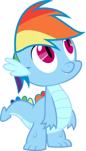 Size: 1911x3366 | Tagged: artist:megarainbowdash2000, baby dragon, derpibooru import, dragon, dragonified, rainbow dash, rainbow dragon, safe, simple background, species swap, transparent background, vector