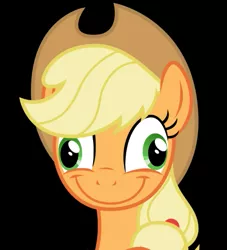 Size: 463x509 | Tagged: safe, derpibooru import, edit, edited screencap, screencap, applejack, pony, black background, derp, faic, funny, funny face, silly, silly pony, simple background, smiling, solo, vector, wat, who's a silly pony