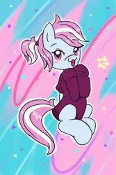 Size: 3000x4500 | Tagged: safe, artist:ribbonbell, derpibooru import, oc, unofficial characters only, pegasus, pony, clothes, cute, oversized clothes, oversized shirt, ponysona, ribbonbell, shirt, solo, stars