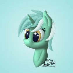 Size: 2000x2000 | Tagged: safe, artist:jorichi, derpibooru import, lyra heartstrings, pony, unicorn, bust, digital art, solo