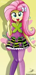 Size: 645x1321 | Tagged: safe, artist:the-butch-x, derpibooru import, fluttershy, equestria girls, rainbow rocks, beautiful, beautiful x, clothes, cute, looking at you, shyabetes, skirt, smiling, solo