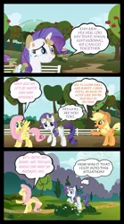 Size: 667x1198 | Tagged: safe, artist:bigsnusnu, derpibooru import, applejack, fluttershy, rarity, oc, oc:falsity, earth pony, human, pegasus, pony, unicorn, a rare-rarity day, comic, dirty, female, human in equestria, human to pony, vector