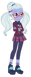 Size: 3500x8724 | Tagged: safe, artist:mixiepie, derpibooru import, sugarcoat, equestria girls, friendship games, absurd resolution, bowtie, clothes, crossed arms, crystal prep academy, crystal prep academy uniform, crystal prep shadowbolts, glasses, pleated skirt, school uniform, shoes, simple background, skirt, socks, transparent background, vector