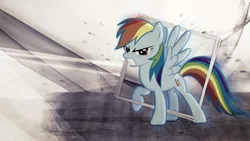 Size: 1920x1080 | Tagged: safe, artist:rdbrony16, artist:sunran80, derpibooru import, rainbow dash, angry, vector, wallpaper