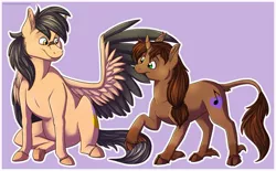 Size: 1136x703 | Tagged: safe, artist:arcticwaters, derpibooru import, oc, oc:playbitz, oc:siren bliss, pegasus, unicorn, couple, married, preening