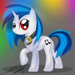 Size: 2000x2000 | Tagged: safe, artist:sierraex, derpibooru import, vinyl scratch, headphones, solo