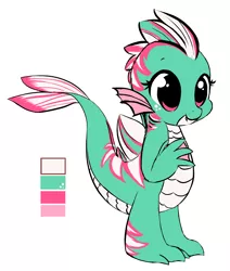 Size: 2724x3205 | Tagged: artist:starshinebeast, derpibooru import, dragon, equestria2101, female, oc, oc:bubble, safe, sea dragon, solo, unofficial characters only