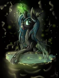 Size: 1200x1600 | Tagged: safe, artist:karmamoonshadow, derpibooru import, queen chrysalis, solo