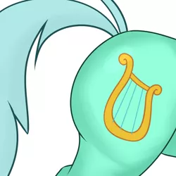 Size: 1280x1280 | Tagged: artist:monopon512, butt only, close-up, cutie mark, derpibooru import, lyra heartstrings, plot, safe, simple background, solo, the ass was fat, white background