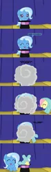 Size: 1120x3780 | Tagged: safe, artist:beavernator, derpibooru import, fluttershy, trixie, pony, all glory to the beaver grenadier, baby, baby pony, babyshy, beavernator is trying to murder us, bunny costume, clothes, comic, cute, diatrixes, eyes closed, filly, foal, happy, hat, hoofy-kicks, open mouth, shyabetes, smiling, smoke, stage, stuck, top hat, upside down, weapons-grade cute, younger