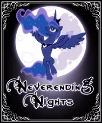 Size: 500x600 | Tagged: artist:grumbeerkopp, derpibooru import, moon, neverwinter nights, parody, princess luna, safe, solo