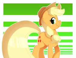 Size: 1024x791 | Tagged: applejack, artist:kmwolf, derpibooru import, long tail, safe, solo