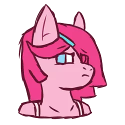 Size: 744x744 | Tagged: alternate hairstyle, alternate universe, artist:mediconmontres, cat ears, derpibooru import, oc, oc:ink blot, pinkie pie, safe, solo, ultimare universe