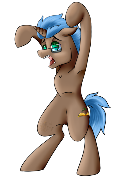 Size: 1024x1527 | Tagged: safe, artist:baffleddingo, derpibooru import, oc, oc:epic tale, unofficial characters only, pony, unicorn, armpits, bipedal, commission, simple background, solo, standing, transparent background