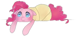 Size: 1600x777 | Tagged: artist:oouichi, blanket, blanket burrito, burrito pony, concentrating, derpibooru import, huffing, pinkie pie, pondering, safe, simple background, snug, snugglo, solo, thinking, transparent background, wrapped up