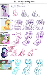 Size: 900x1452 | Tagged: anatomy, applejack, artist:mcponyponypony, derpibooru import, do princesses dream of magic sheep, how to draw, linky, lyra heartstrings, oc, oc:emcee, rarity, safe, shoeshine, sitting, sweetie belle, tutorial, twilight sparkle