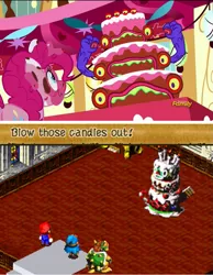 Size: 697x897 | Tagged: bowser, bundt, cake, comparison, derpibooru import, do princesses dream of magic sheep, geno, mario, monster, nintendo, pinkie pie, safe, square enix, super mario bros., super mario rpg