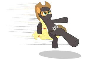 Size: 1024x683 | Tagged: applejack, artist:sighoovestrong, derpibooru import, ninja, safe