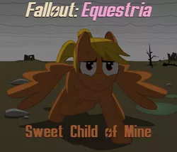 Size: 1400x1200 | Tagged: safe, artist:salted pingas, derpibooru import, edit, oc, oc:healthy skies, unofficial characters only, pegasus, pony, fallout equestria, fallout equestria: sweet child of mine, beaten up, cover, cover art, enclave, equestrian wasteland, fanfic art, female, grand pegasus enclave, mare, pregnant, scared, text, vector, wip