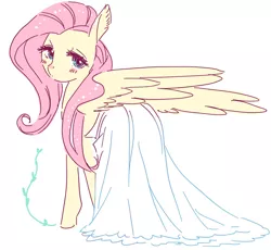 Size: 711x654 | Tagged: artist:pasikon, clothes, derpibooru import, dress, fluttershy, safe