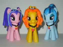 Size: 4000x3000 | Tagged: safe, artist:silverband7, derpibooru import, adagio dazzle, aria blaze, sonata dusk, ponified, brushable, custom, irl, photo, toy