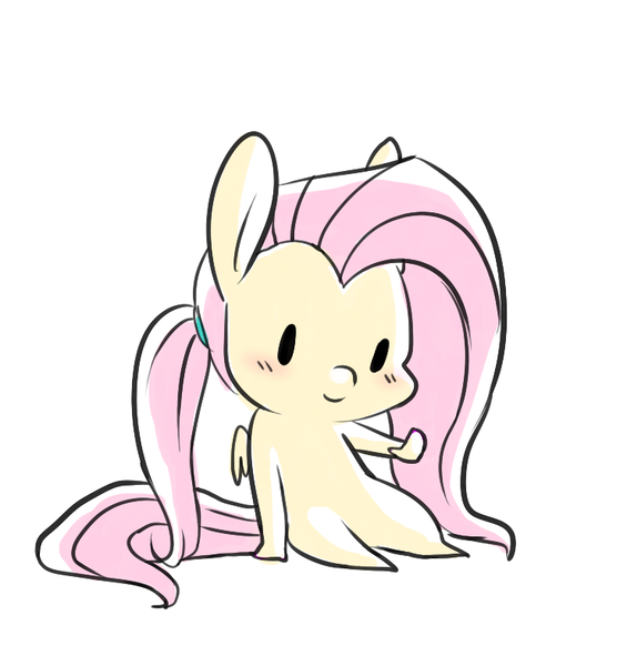 Size: 741x787 | Tagged: safe, artist:saber-panda, derpibooru import, fluttershy, alternate hairstyle, solo