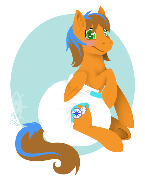 Size: 774x977 | Tagged: artist:papercutpony, derpibooru import, diaper, diaper fetish, oc, oc:bluestar, poofy diaper, questionable, unofficial characters only