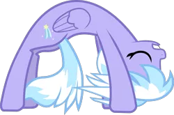 Size: 2159x1424 | Tagged: safe, artist:wissle, derpibooru import, cloudchaser, pegasus, pony, backbend, bridge stretch, eyes closed, female, flexible, mare, simple background, solo, stretching, transparent background, vector