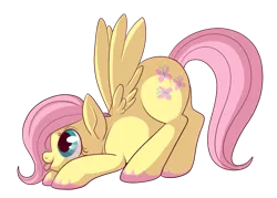 Size: 725x518 | Tagged: safe, artist:lulubell, derpibooru import, fluttershy, cute, filly, shyabetes, simple background, solo, tongue out, transparent background, unshorn fetlocks, younger