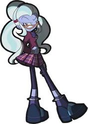 Size: 510x719 | Tagged: safe, artist:rvceric, derpibooru import, sugarcoat, equestria girls, friendship games, clothes, crystal prep academy, crystal prep academy uniform, crystal prep shadowbolts, school uniform, simple background, skirt, solo, transparent background