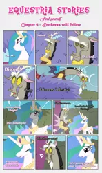 Size: 1919x3245 | Tagged: artist:estories, comic, comic:find yourself, derpibooru import, discord, princess celestia, safe