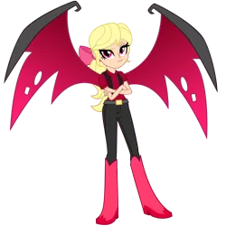 Size: 1200x1200 | Tagged: safe, artist:deathnyan, derpibooru import, megan williams, oc, oc:princess dark matter, unofficial characters only, human, equestria girls, evil megan, g1, g1 to g4, generation leap, simple background, solo, transparent background, vector, wings