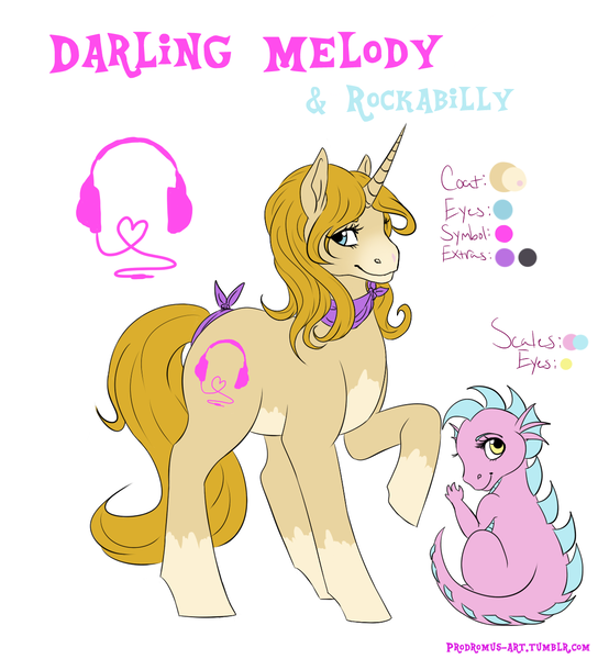 Size: 1200x1299 | Tagged: artist:bekuno, derpibooru import, dragon, oc, oc:darling melody, oc:rockabilly, reference sheet, safe, unofficial characters only