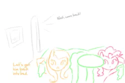 Size: 610x406 | Tagged: artist needed, safe, derpibooru import, fluttershy, pinkie pie, oc, oc:anon, earth pony, human, pegasus, pony, comic:fluttershy poisons anon, comic, dialogue, female, human male, male, mare