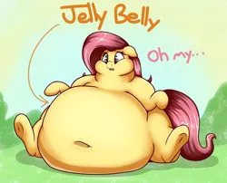 Size: 1800x1455 | Tagged: artist:graphenescloset, belly, belly button, big belly, chubby cheeks, derpibooru import, fat, fattershy, fluttershy, impossibly large belly, morbidly obese, obese, oh my, solo, stuffed, suggestive, weight gain