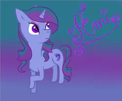 Size: 751x623 | Tagged: safe, artist:purpleloverpony, derpibooru import, oc, oc:thunder swirls, unofficial characters only, pony, unicorn, female, looking back, mare, solo