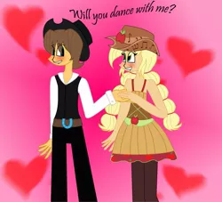 Size: 937x852 | Tagged: safe, artist:lovesdrawing721, derpibooru import, applejack, caramel, equestria girls, carajack, equestria girls-ified, female, humanized, male, shipping, straight