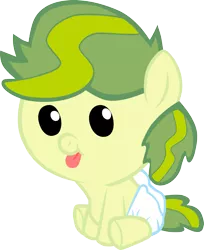 Size: 1419x1735 | Tagged: safe, artist:andreavalentina991, derpibooru import, apple bud, pony, baby, baby pony, diaper, simple background, transparent background, vector