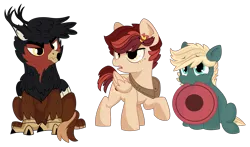 Size: 1800x1058 | Tagged: adopted offspring, artist:dbkit, derpibooru import, frisbee, hairclip, oc, oc:cherry bomber, oc:ghajini, oc:hightide, offspring, parent:dumbbell, parent:gilda, parent:rainbow dash, parents:dumbdash, parent:unnamed oc, safe, simple background, transparent background, unofficial characters only