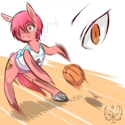 Size: 1200x1200 | Tagged: akashi, anime, artist:cold-blooded-twilight, ball, basketball, clothes, derpibooru import, jersey, kuroko no basket, ponified, safe, solo, sports