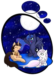 Size: 2480x3508 | Tagged: safe, artist:caldercloud, derpibooru import, fleur-de-lis, princess luna, oc, oc:spring beauty, alicorn, pony, alicorn oc, alicornified, fleur-de-corne, race swap