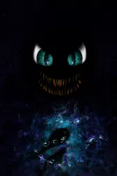 Size: 1500x2250 | Tagged: artist:vladimir-zharkov, derpibooru import, nightmare forces, nightmare fuel, princess luna, safe, space