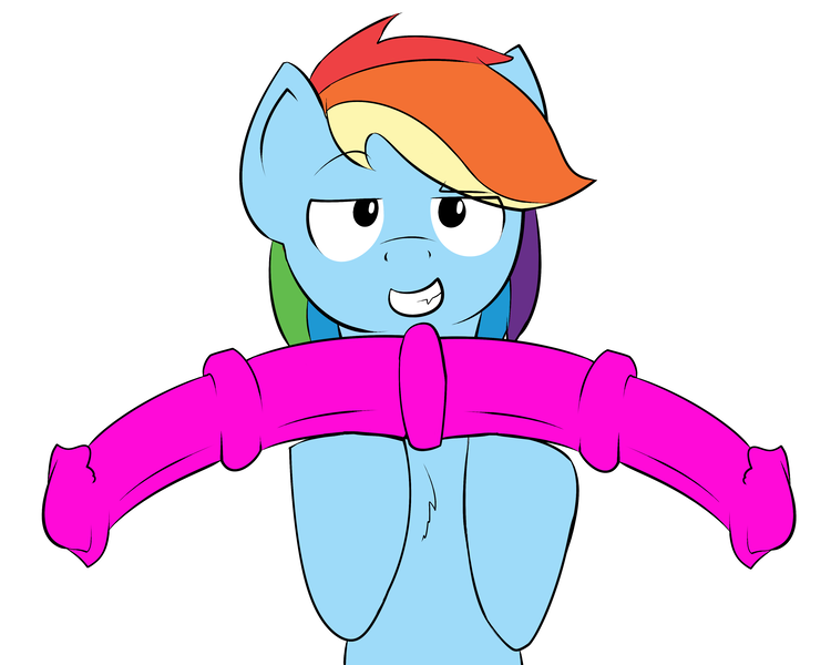 Size: 4000x3200 | Tagged: artist:the fish draw, derpibooru import, dildo, doubleheaded dildo, female, flared, horsecock dildo, medial ring, questionable, rainbow dash, sex toy, solo, solo female