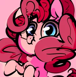 Size: 478x487 | Tagged: artist:dotkwa, derpibooru import, pinkie pie, ponk, safe, scrunchy face, solo