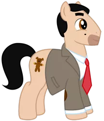 Size: 828x964 | Tagged: safe, artist:famousmari5, derpibooru import, ponified, earth pony, pony, mr bean, simple background, solo, transparent background, vector