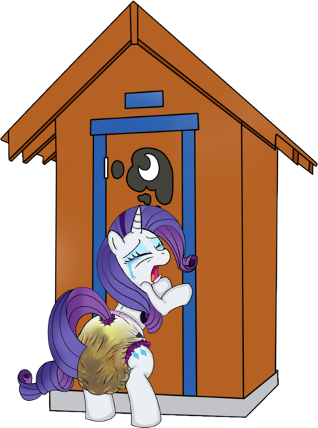 Size: 3043x4090 | Tagged: absurd resolution, accident, artist:jay dee, crying, derpibooru import, diaper, diaper fetish, fetish, messy diaper, outhouse, poop, poopy diaper, potty time, questionable, rarity, scat, super crinkle pony adventure 64, urine, wet diaper